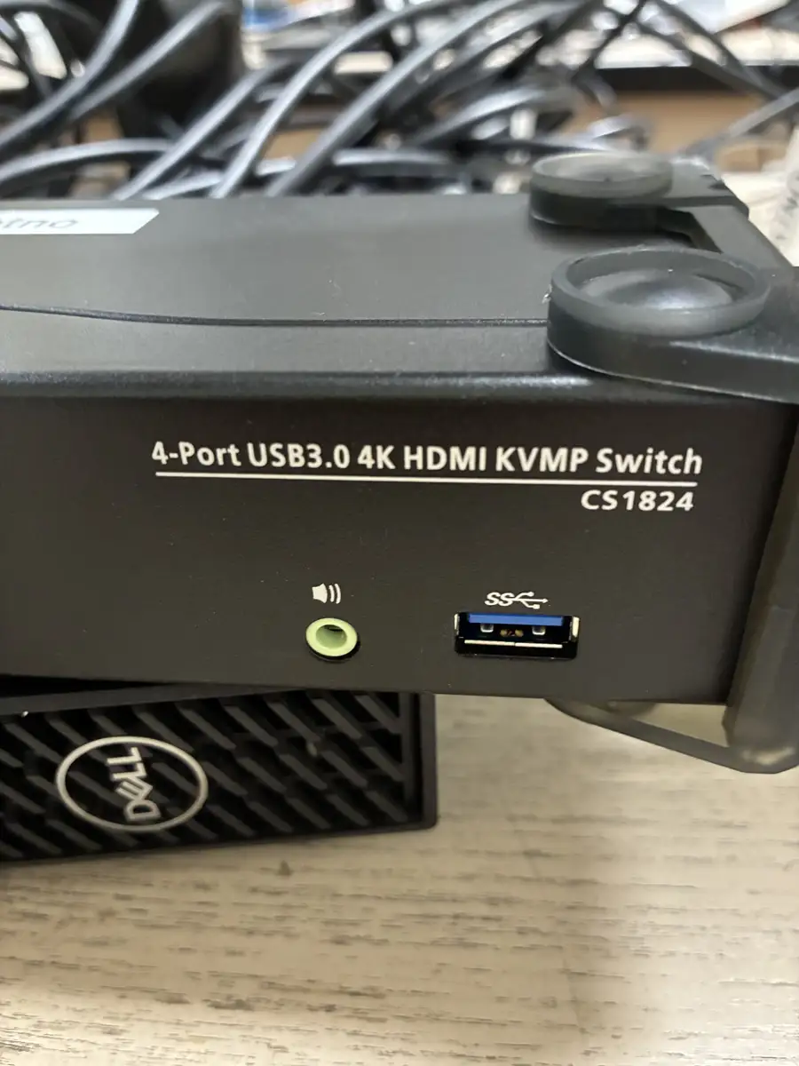 USB and audio out jack at the front